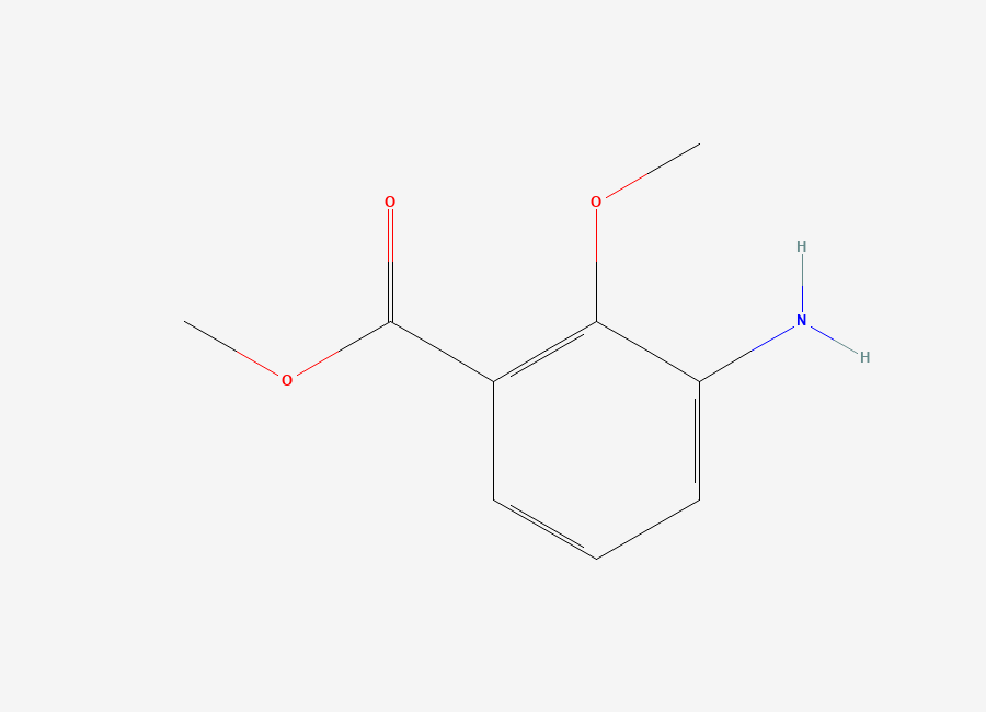 Two-dimensional chemical structure of Methyl 3-amino-2-methoxybenzoate