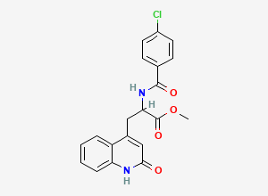 Two-dimensional chemical structure of Rebamipide Methyl Ester, CAS 90098-38-7