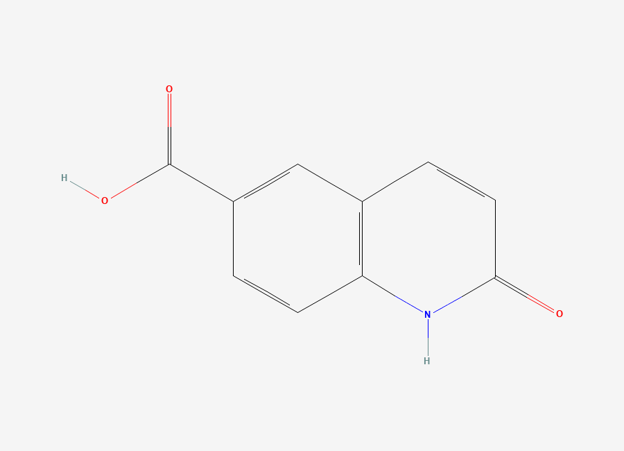 Two-dimensional chemical structure of 2-Oxo-1,2-dihydroquinoline-6-carboxylic acid