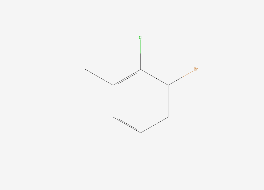 Two-dimensional chemical structure of 1-Bromo-2-chloro-3-methylbenzene