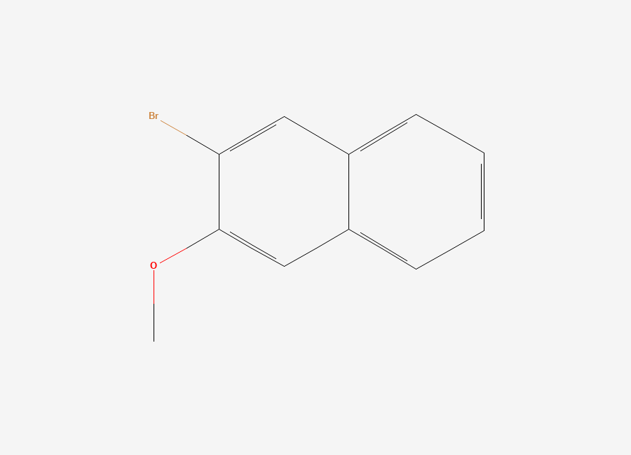 Two-dimensional chemical structure of 2-Bromo-3-methoxynaphthalene