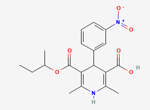 Two-dimensional chemical structure of Lercanidipine Impurity A, CAS 74936-74-6