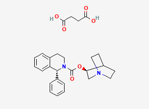 Two-dimensional chemical structure of Solifenacin EP Impurity F (Succinate Salt), CAS 1262506-09-1