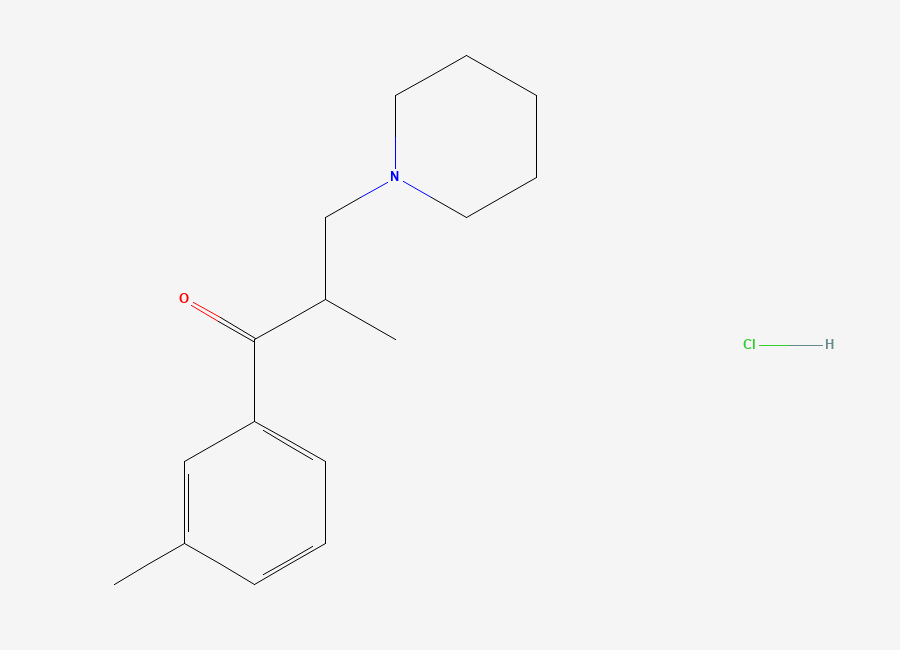 Two-dimensional chemical structure of 3-Tolperisone Hydrochloride