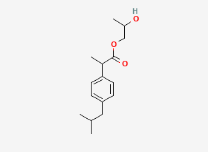 Two-dimensional chemical structure of 2-Hydroxypropyl 2-(4-Isobutylphenyl)propanoate