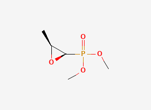 Two-dimensional chemical structure of (2R,3S)-2-dimethoxyphosphoryl-3-methyloxirane