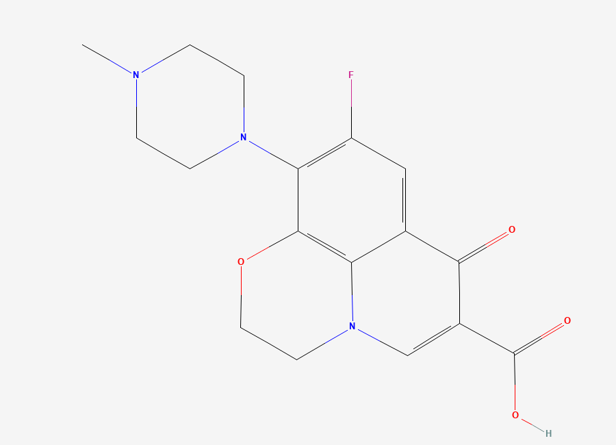 Two-dimensional chemical structure of Desmethylofloxacin