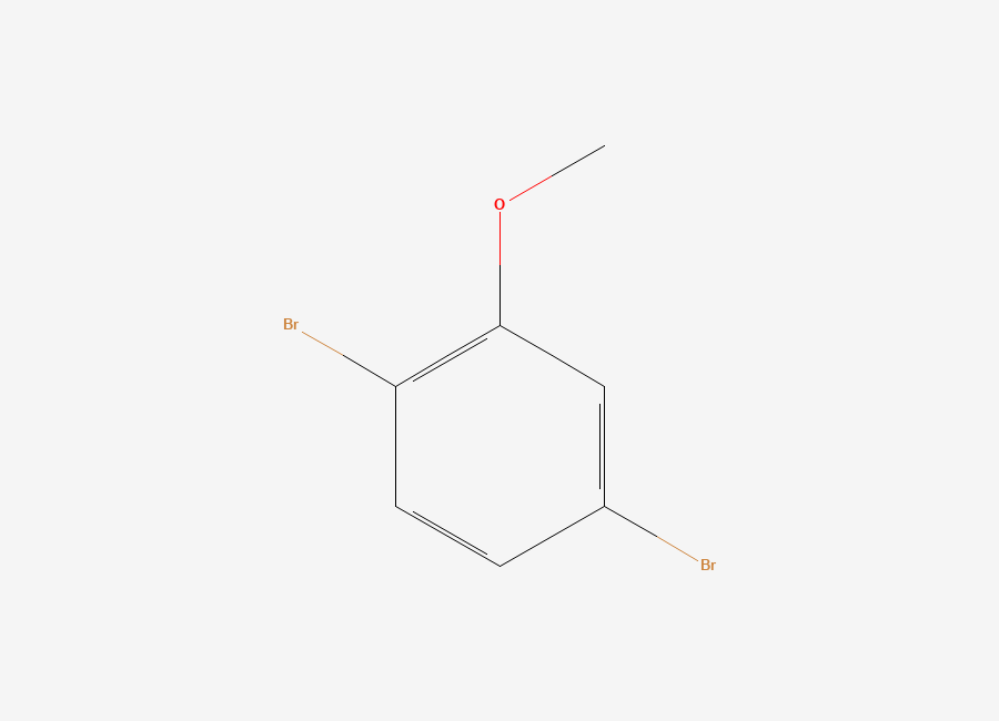 Two-dimensional chemical structure of 1,4-Dibromo-2-methoxybenzene