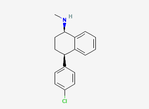 Two-dimensional chemical structure of Sertraline EP Impurity C/ Sertraline BP Impurity C/ rac-cis-3-Dechloro Sertraline/ 3-Deschlorosertraline(Free base), CAS 107538-91-0