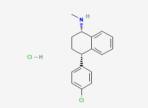 Two-dimensional chemical structure of 3-Deschloro Sertraline (HCl salt), CAS 79646-00-7