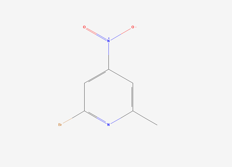 Two-dimensional chemical structure of 2-Bromo-6-methyl-4-nitropyridine
