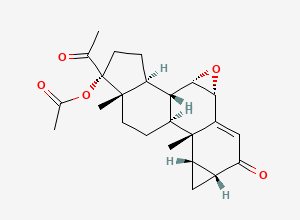Two-dimensional chemical structure of Cyproterone Acetate EP Impurity J, CAS 15423-97-9