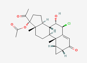 Two-dimensional chemical structure of Cyproterone Acetate EP Impurity G, CAS 23814-84-8