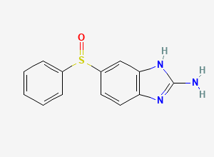 Two-dimensional chemical structure of Oxfendazole EP Impurity C/ Fenbendazole Amine Sulfoxide, CAS 69489-26-5