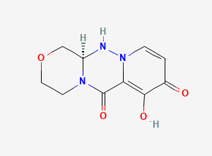 Two-dimensional chemical structure of (3R)-11-hydroxy-5-oxa-1,2,8-triazatricyclo[8.4.0.03,8]tetradeca-10,13-diene-9,12-dione