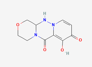 Two-dimensional chemical structure of 7-hydroxy-3,4,12,12a-tetrahydro-1H-[1,4]oxazino[3,4-c]pyrido[2,1-f][1,2,4]triazine-6,8-dione