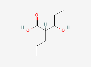 Two-dimensional chemical structure of 3-Hydroxyvalproic acid