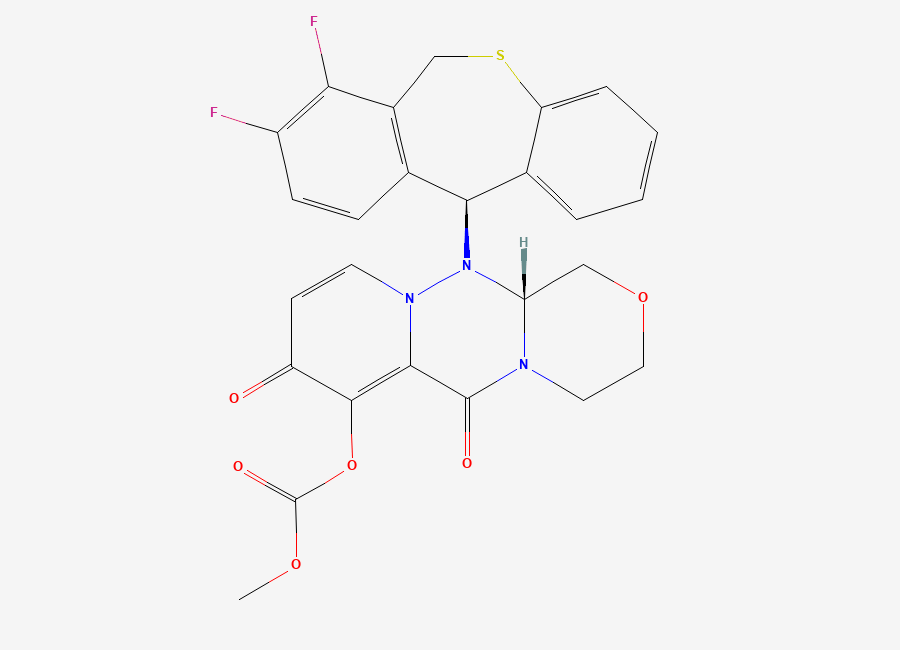 Two-dimensional chemical structure of Baloxavir Marboxil Impurity 20