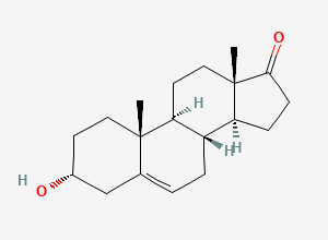 Two-dimensional chemical structure of Dehydro Androsterone, CAS 2283-82-1