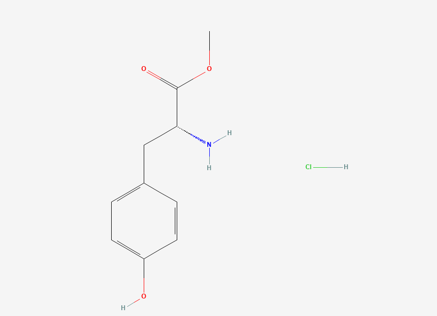 Two-dimensional chemical structure of methyl D-tyrosinate hydrochloride
