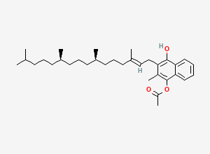 Two-dimensional chemical structure of Phyllohydroquinone 1-Acetate