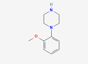 Two-dimensional chemical structure of 1-(2-Methoxyphenyl)piperazine, CAS 35386-24-4