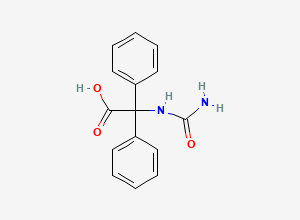 Two-dimensional chemical structure of Phenytoin EP Impurity E / Phenytoin BP Impurity E/ Phenytoin Related Compound B, CAS 6802-95-5