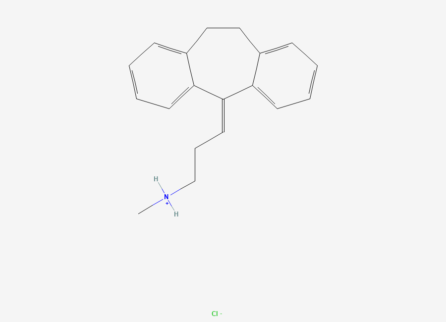 Two-dimensional chemical structure of Amitriptyline EP Impurity C (HCl salt), CAS 894-71-3