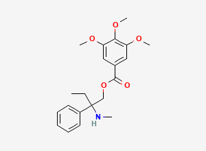Two-dimensional chemical structure of Trimebutine EP Impurity E / Trimebutine N-Demethyl Impurity ( Free Base), CAS 84333-59-5