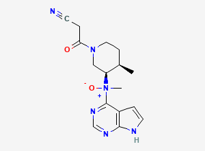 Two-dimensional chemical structure of Tofacitinib N-oxide impurity, CAS 2028267-73-2