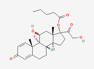 Two-dimensional chemical structure of Betamethasone Valerate EP Impurity I, CAS 2802-10-0