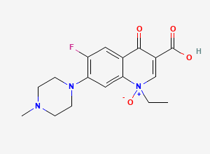 Two-dimensional chemical structure of Pefloxacin EP Impurity D / Pefloxacin N-Oxide, CAS 85145-21-7