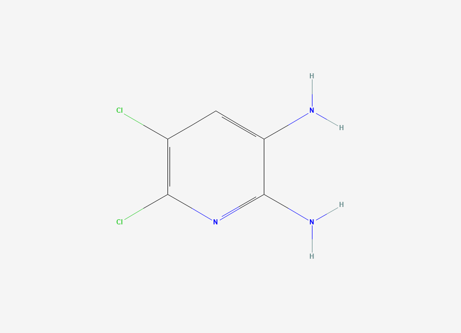 Two-dimensional chemical structure of 5,6-Dichloropyridine-2,3-diamine