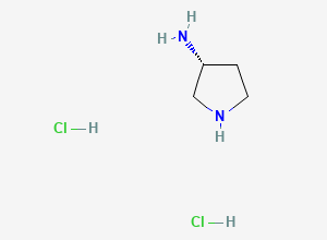 Two-dimensional chemical structure of (3R)-(-)-3-Aminopyrrolidine Dihydrochloride