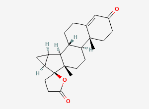 Two-dimensional chemical structure of Drospirenone EP Impurity A / 6,7-desmethylenedrospirenone, CAS 67372-68-3