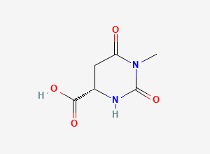 Two-dimensional chemical structure of (S)-1-METHYL-2,6-DIOXOHEXAHYDROPYRIMIDINE-4-CARBOXYLIc acid