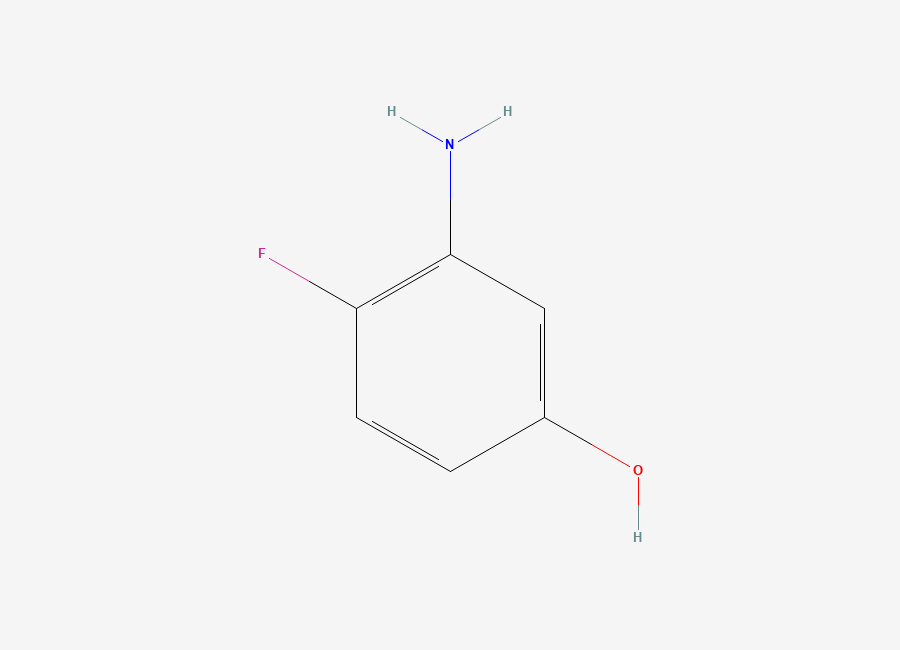Two-dimensional chemical structure of 3-Amino-4-fluorophenol