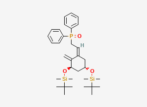 Two-dimensional chemical structure of ((Z)-2-((3R,5S)-3,5-Bis((tert-butyldimethylsilyl)oxy)-2-methylenecyclohexylidene)ethyl)diphenylphosphine oxide