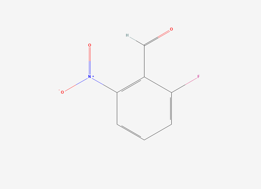 Two-dimensional chemical structure of 2-Fluoro-6-nitrobenzaldehyde