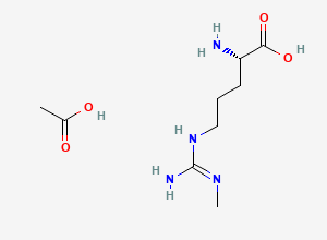 Two-dimensional chemical structure of Tilarginine Acetate