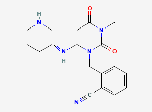 Two-dimensional chemical structure of Alogliptin Impurity J, CAS 2089611-85-6