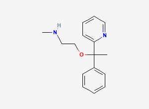 Two-dimensional chemical structure of N-Desmethyldoxylamine