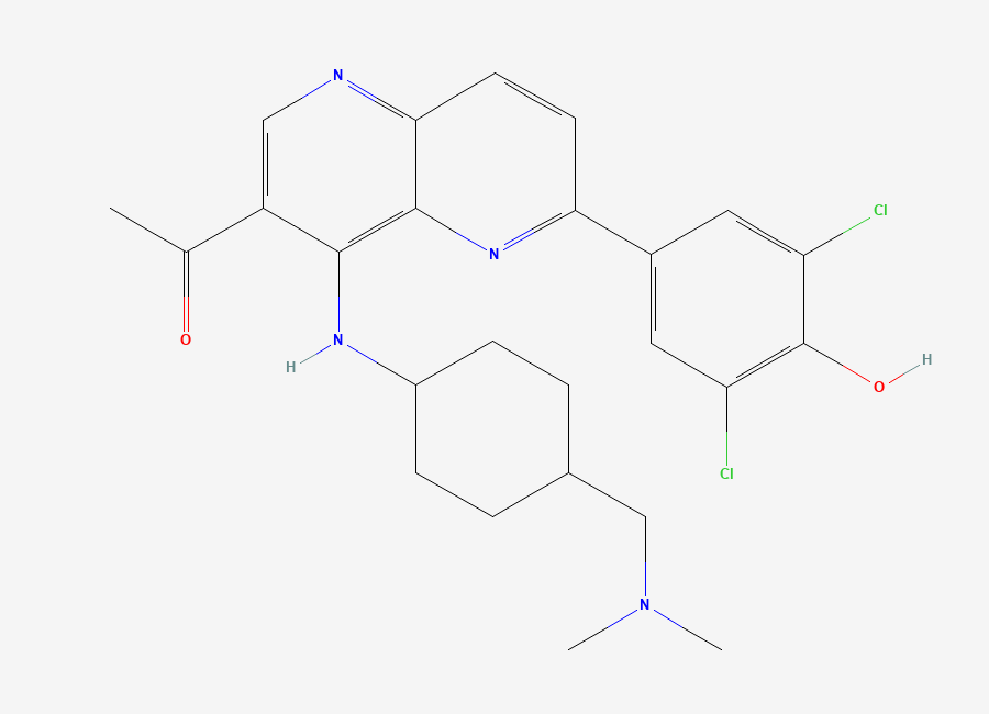 Two-dimensional chemical structure of Otssp167