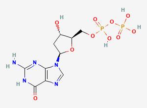 Two-dimensional chemical structure of 2'-Deoxyguanosine-5'-Diphosphate