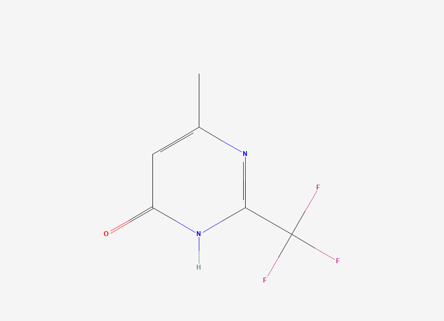 Two-dimensional chemical structure of 6-Methyl-2-trifluoromethylpyrimidin-4-ol