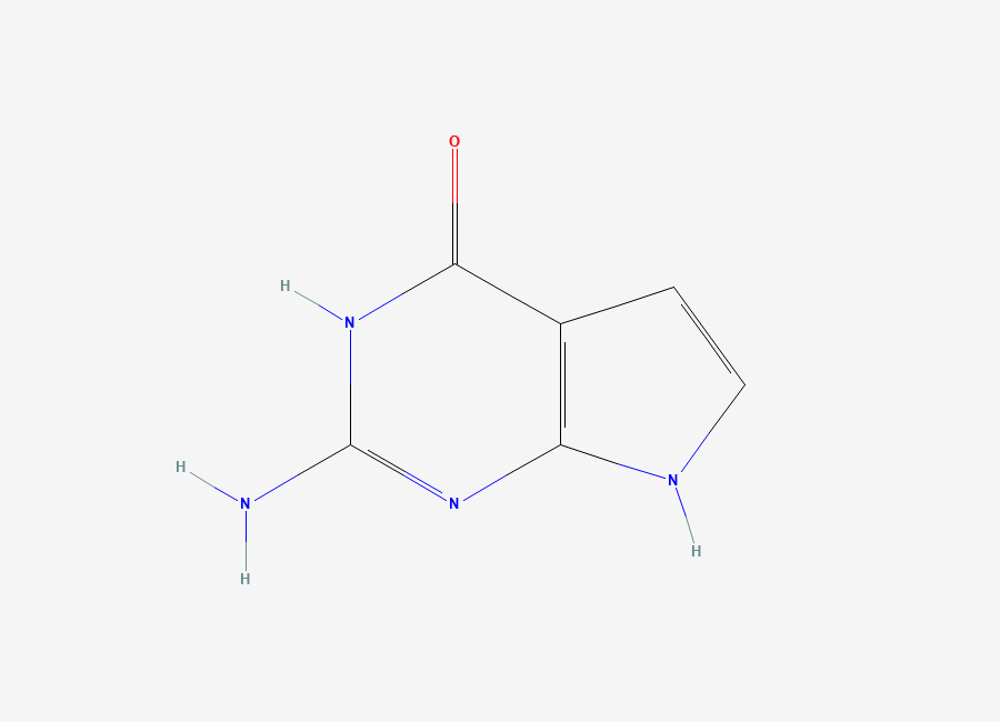 Two-dimensional chemical structure of 7-Deazaguanine