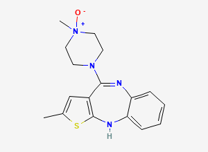 Two-dimensional chemical structure of Olanzapine Related Compound C / Olanzapine EP Impurity D /Olanzapine BP Impurity D / Olanzapine N-Oxide, CAS 174794-02-6