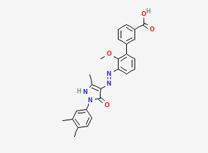 Two-dimensional chemical structure of Eltrombopag Methoxy Impurity, CAS 1437383-35-1