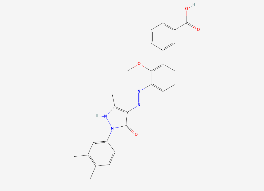 Two-dimensional chemical structure of Eltrombopag Methoxy Impurity, CAS 1437383-35-1