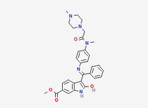 Two-dimensional chemical structure of Nintedanib E-Isomer/ Intedanib E-Isomer, CAS 1160294-26-7